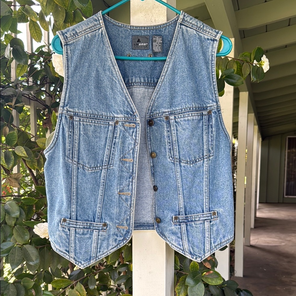 Lizwear Denim Button-Up Vest